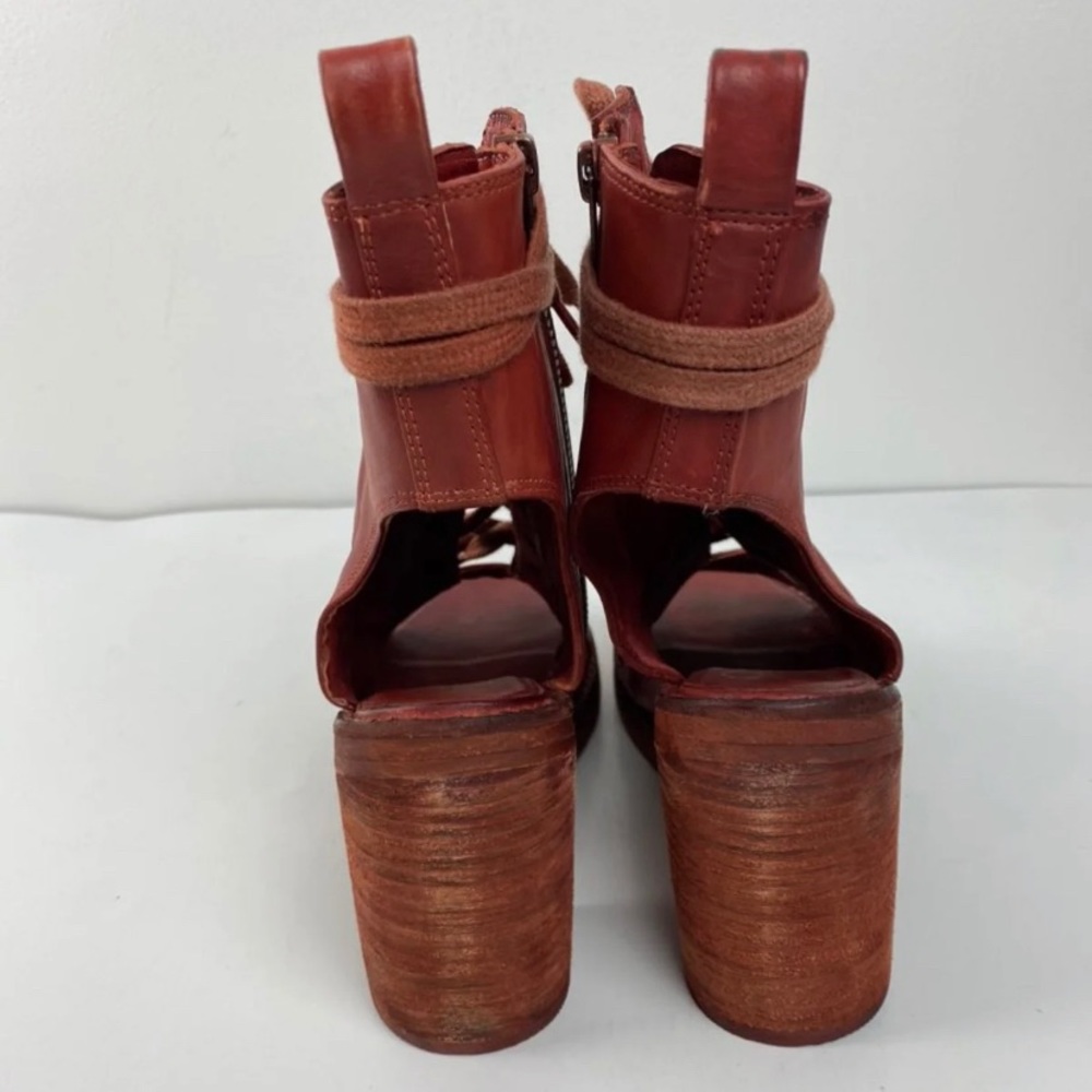 Free people red open toe boots - Picture 5 of 8
